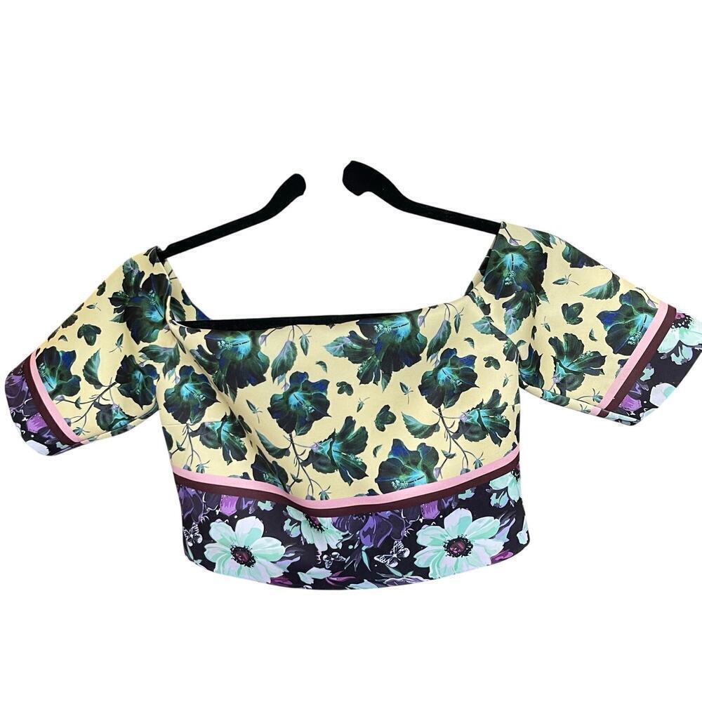 Clover Canyon Women's Floral Collage Crop Top Size M Made in the USA
